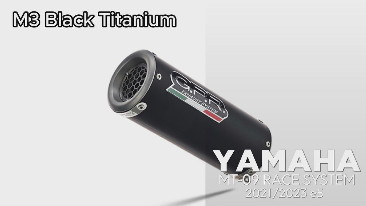 Yamaha FJ-09 2021-2023 Exhaust GPR M3 Black Titanium Full System High Level