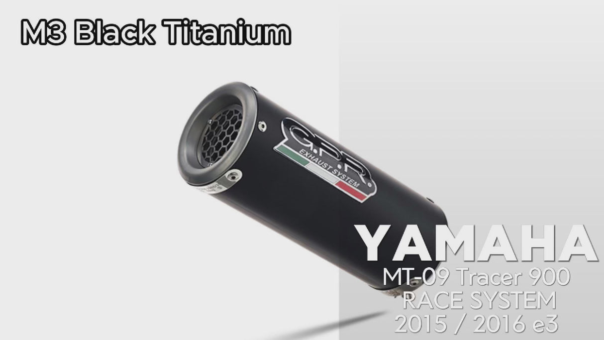 Yamaha Fj09 Tracer 2017-2020 Exhaust GPR M3 Black Titanium Full System High Level