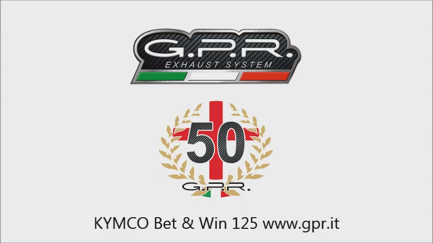 Kymco Bet & Win 125 2000-2005 Exhaust GPR Evo4 Road Full System Race