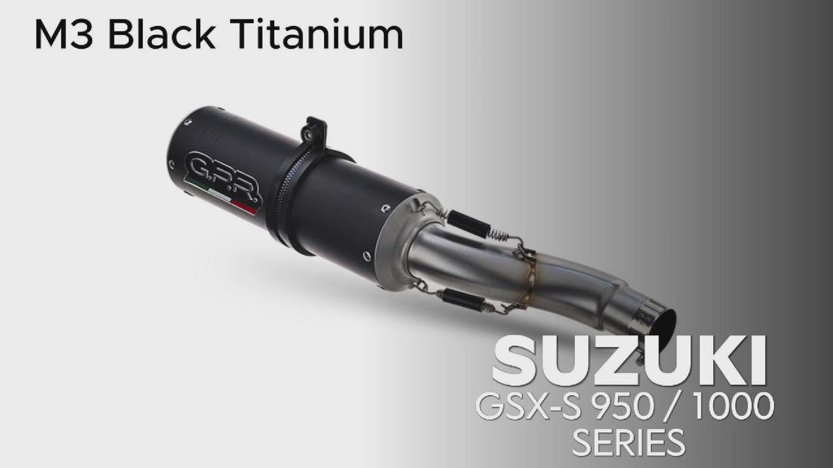 Escape GPR M3 negro de titanio para Suzuki GSXS 1000F 2015-2016