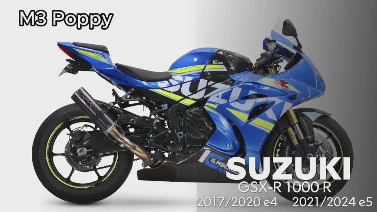 Suzuki GSXR 1000 R 2021-2025 Exhaust GPR M3 Poppy Slip-On Race