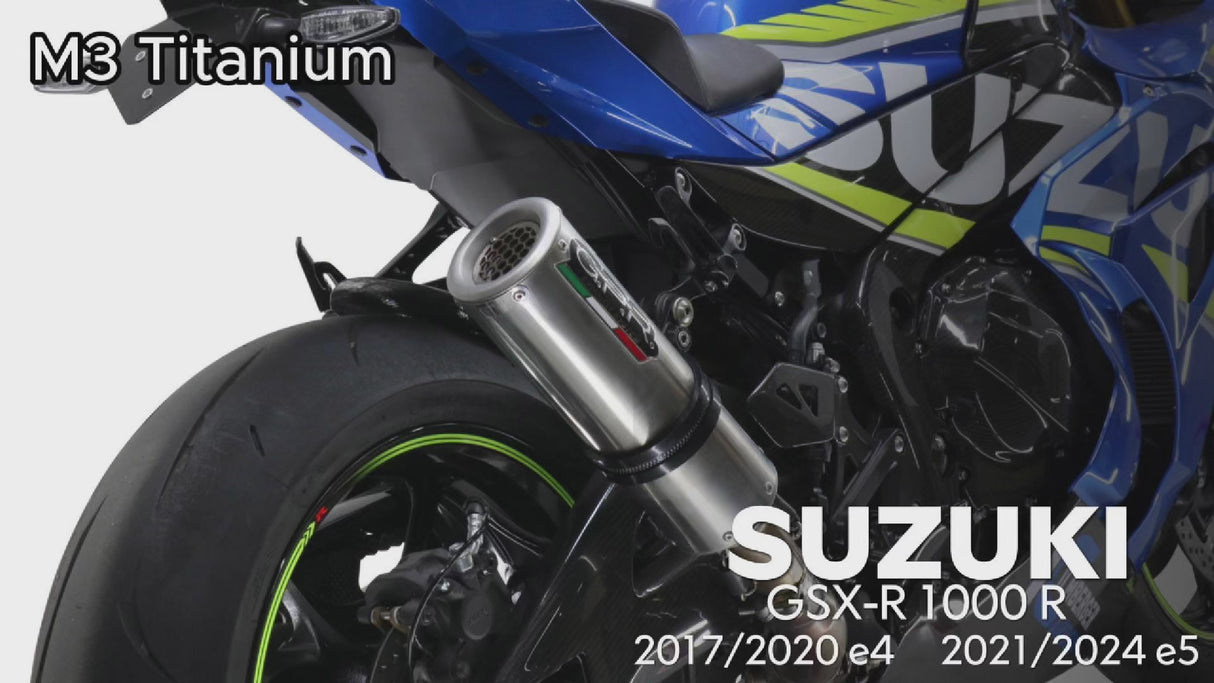 Suzuki GSXR 1000 R 2021-2025 Exhaust GPR M3 Titanium Natural Slip-On