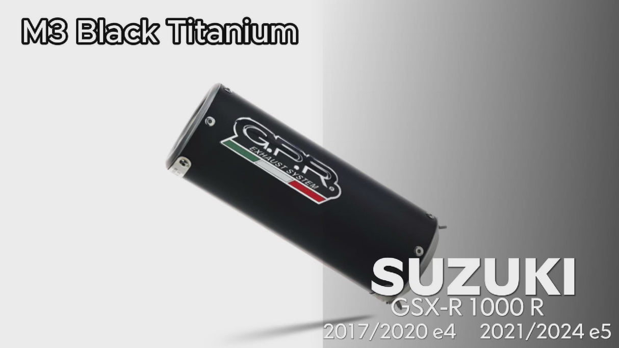 Suzuki GSXR 1000 R 2021-2025 Exhaust GPR M3 Black Titanium Slip-On