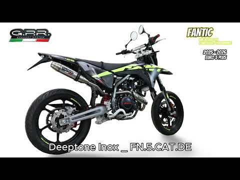 Escape GPR Deeptone Inox Slip-On para Fantic Motor 125 XEF Enduro Competition/Performance 2025-2026