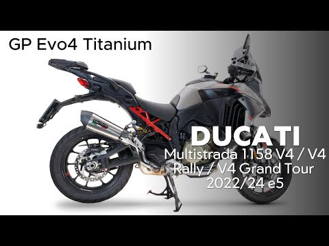 Ducati Multistrada V4 Rally 2023-2024 Exhaust GPR Grand Prix Evo Titanium Slip-On - video 2