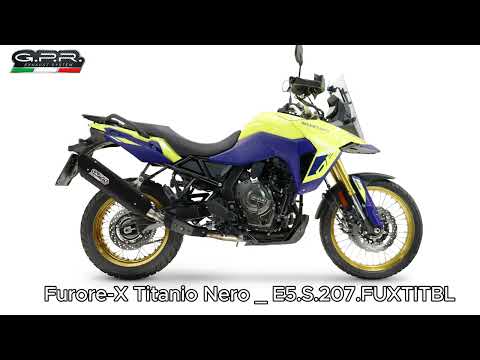 Escape GPR Furore-X Titanio Nero Slip-On para Suzuki V-STROM 800DE 800SE 2023-2025