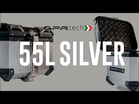 Moto Morini X-CAPE 650 2021-2024 Top Case 55 Liters GPR TECH Silver Aluminum