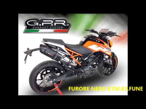Tubo de escape GPR decatalítico para KTM 125 Duke 2017-2020
