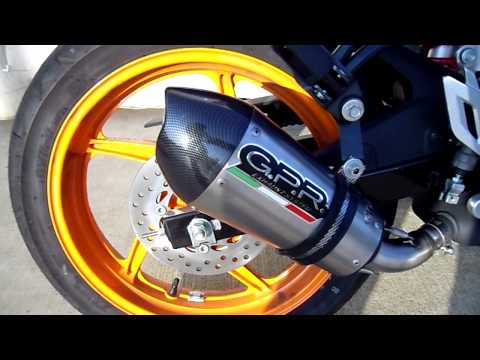 Honda CBR125R 2011-2016 Exhaust GPR Grand Prix Evo Titanium Slip-On EPA Compliant - video 1