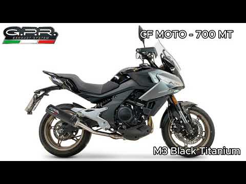 Escape GPR M3 negro de titanio para CF Moto 700 MT 2023-2024 Slip-On Race