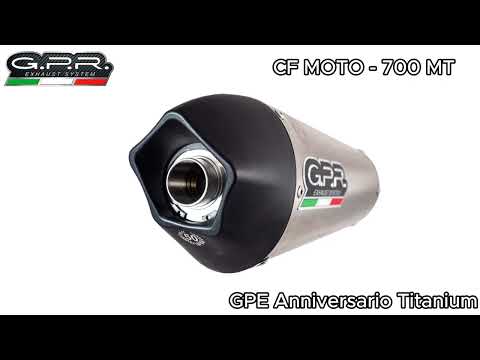 Échappement GPR Grand Prix Evo Black Titanium Slip-On pour CF Moto 700 Mt 2023-2024