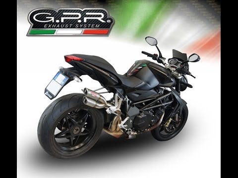 Mv Agusta Brutale 1090 R Brutale 1090 RR 2010-2016 Exhaust GPR Furore Nero Slip-On