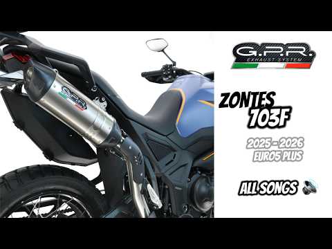 Zontes 703 F 2025-2026 Exhaust GPR Furore-X Titanio Nero Slip-On - video 2