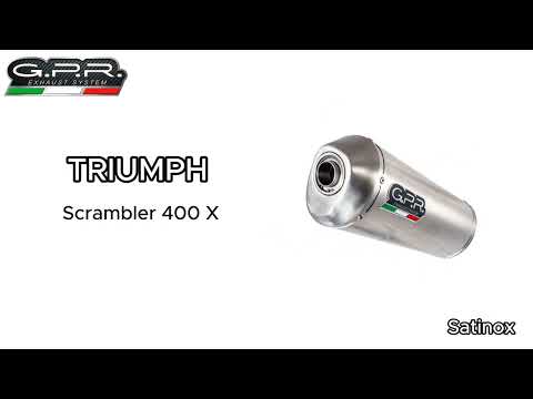 Triumph Scrambler 400 X 2023-2025 Exhaust GPR Satinox Slip-On - video 2