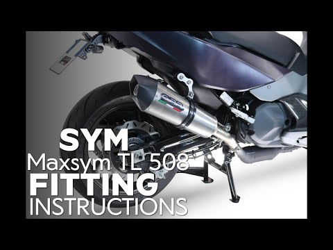 SWM Maxsym TL 508 2021-2024 Exhaust GPR Grand Prix Evo Black Titanium Slip-On - video 2