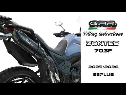 Zontes 703 F 2025-2026 Exhaust GPR Furore-X Titanio Slip-On - video 1