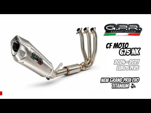 CF Moto 675 NK 2024-2027 Exhaust GPR GP-Revo Titanium Full System - video 1