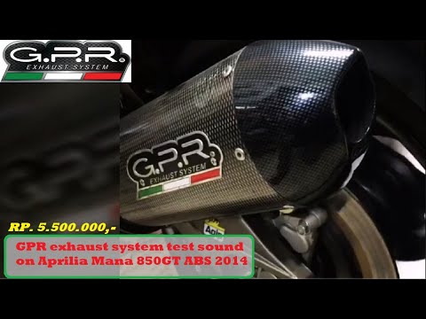 Aprilia Mana 850 GT 2007-2016 Exhaust GPR Furore-X Inox Mid Full System - video 1