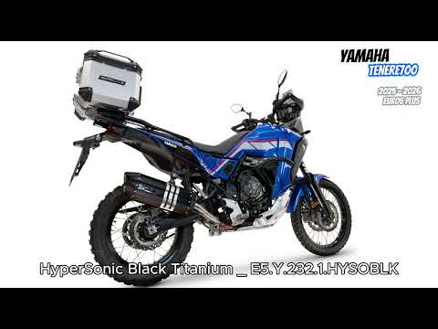 Yamaha Tenere 700 2025-2026 Exhaust GPR Hyper Sonic Black Titanium Slip-On - video 1