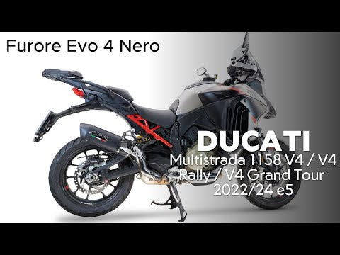 Escape GPR Furore Evo4 Nero Slip-On para Ducati Multistrada V4 Rally 2023-2024