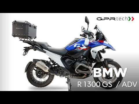 Maletas laterales GPR TECH de 38 + 38 litros, aluminio plateado, para BMW R1300GS 2024-2026