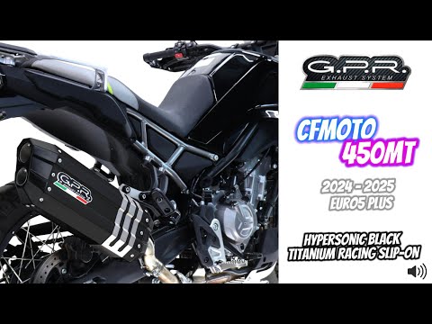 CF Moto 450 MT 2024-2026 Exhaust GPR Hyper Sonic Black Titanium Slip-On - video 2