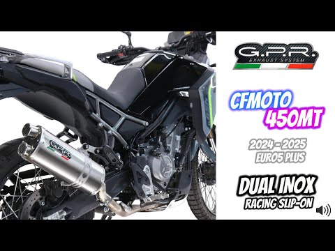 Escape GPR Dual Inox Slip-On para CF Moto 450 MT 2024-2026