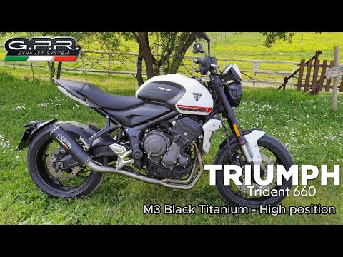 Triumph Trident 660 2021-2024 Exhaust GPR M3 Titanium Natural Full System High Level