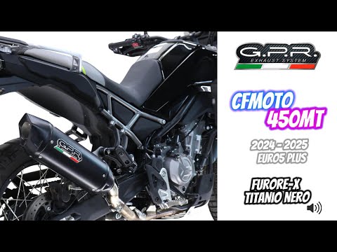 CF Moto 450 MT 2024-2026 Exhaust GPR Furore-X Titanio Nero Slip-On - video 2