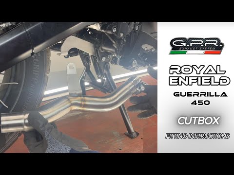 Royal Enfield Guerrilla 450 2024 Exhaust GPR Cut-Box Racing Link Pipe - video 2