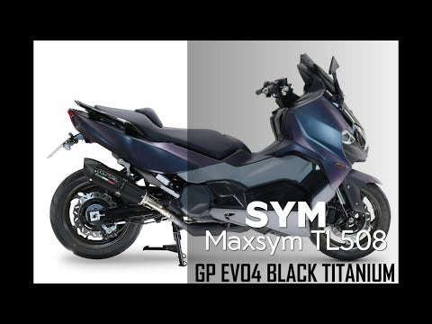 SWM Maxsym TL 508 2021-2024 Exhaust GPR Grand Prix Evo Black Titanium Slip-On - video 1