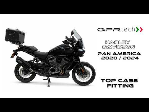 Baúl GPR TECH de 55 litros, titanio, para Harley Davidson Pan America 1250 2020-2024