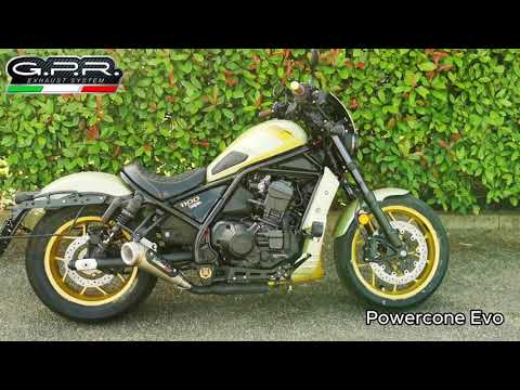 Honda Rebel 1100 2021-2024 Exhaust GPR Powercone Evo Slip-On - video 1