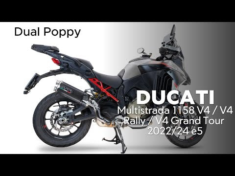 Escape GPR Dual Poppy Slip-On para Ducati Multistrada V4 Grand Tour 2024-2025