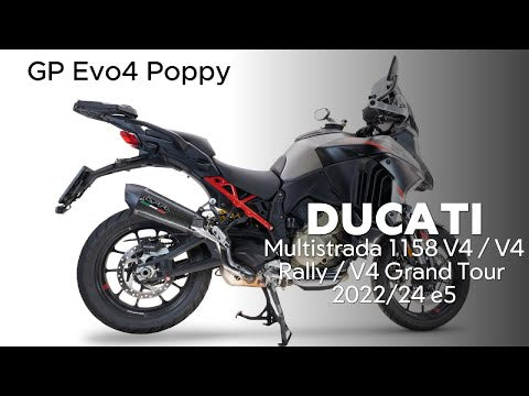 Ducati Multistrada V4S 2021-2024 Exhaust GPR Grand Prix Evo Poppy Slip-On - video 2