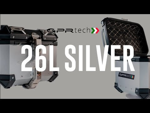 Baúl superior Royal Enfield Himalayan 410 2017-2023 26 litros GPR TECH Aluminio plateado