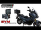 Top case GPR TECH de 45 litres, aluminium noir, pour SYM ADX TG400 2024-2026