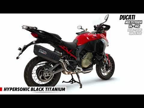 Échappement GPR Hyper Sonic Black Titanium Slip-On pour Ducati Multistrada V4 V4S 2025-2026