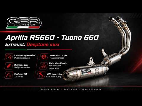 Escape GPR Deeptone Inox Sistema Completo para Aprilia Tuono 660 2025-2026