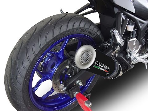 Yamaha MT03 2016-2017 Exhaust GPR Furore Nero Slip-On