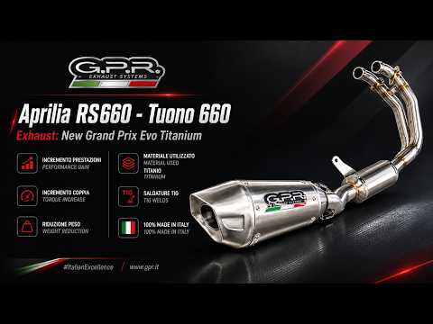 Aprilia Tuono 660 2021-2024 Exhaust GPR GP-Revo Titanium Full System - video 1
