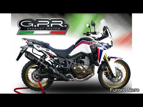 Escape GPR Furore Evo4 Nero Slip-On para Honda CRF1000L Africa Twin 2018-2020