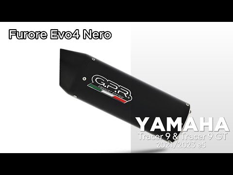 Yamaha Tracer 9 2021-2024 Exhaust GPR Furore Evo4 Nero Full System High Level - video 2