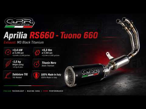 Aprilia Tuono 660 2025-2026 Exhaust GPR M3 Black Titanium Full System - video 1