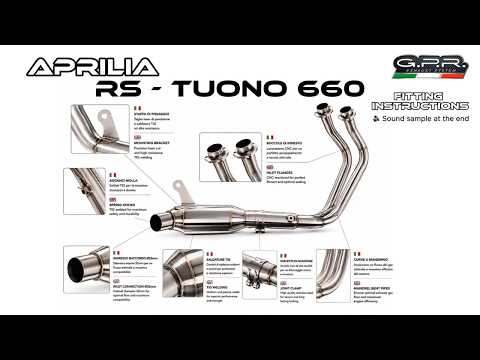 Escape GPR Deeptone Inox Sistema Completo para Aprilia Tuono 660 2025-2026