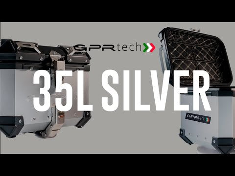 Bmw F650GS 2004-2013 Top Case 35 Liters GPR TECH Silver Aluminum