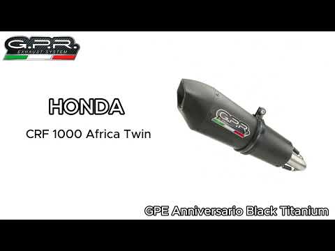 Honda CRF1000L Africa Twin 2018-2020 Exhaust GPR Grand Prix Evo Black Titanium Slip-On - video 1