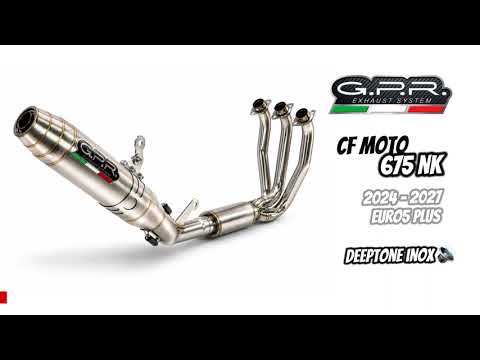 Escape GPR Deeptone Inox Sistema Completo para CF Moto 675 NK 2024-2027