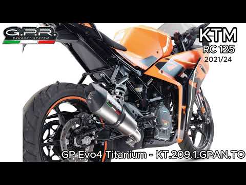Échappement GPR Grand Prix Evo Titanium Slip-On pour KTM RC125 2021-2024