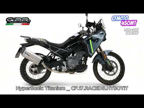 Échappement GPR Hyper Sonic Titanium Slip-On pour CF Moto 450 MT 2024-2026